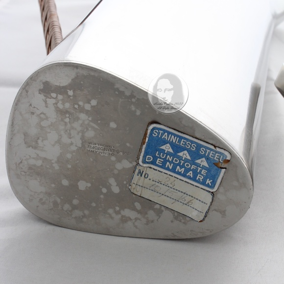 Lundtofte Denmark Coffee Pot & Creamer 2pc Set Stainless Steel MCM 1966 Vintage - Picture 8 of 10